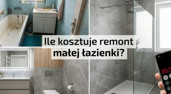 Porównanie starej i nowej łazienki. Sprawdź, ile kosztuje remont łazienki w bloku, by uzyskać nowoczesny efekt.